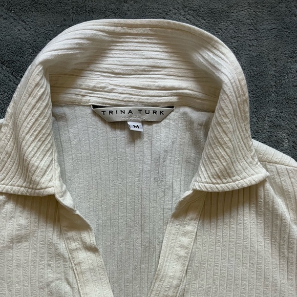 Trina Turk Ribbed Blouse - Picture 4 of 9